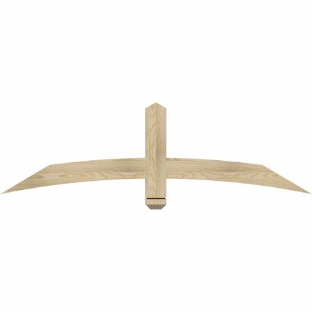 Ekena Millwork Bellingham Rough Sawn Timber Gable Bracket, Douglas Fir, 60"W x 17"H x 2"D x 4"F, 7/12 Pitch GBW060X17X0204BEL00RDF